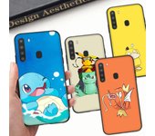 Funda blanda negra PK15 de Pokémon para Samsung Note 20 Lite, S24, Ultra, S23, A03, A05, A06, A11, A71, A15, A16, A13, A24, A25, A33, A52, A53, A50, M55, M35 Plus Samsung S20 Ultra azabache