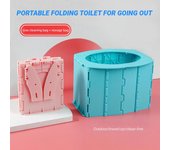 Inodoro portátil plegable, inodoro portátil para coche para niños, para salir, para bebé, para viajes al aire libre, lavabo urinario, inodoro de emergencia 1PCS color rosa