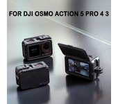 Estuche protector tipo jaula para conejos 2 en 1 con parasol para DJI Osmo Action 5 Pro/4/3 negro