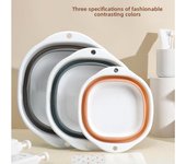 Lavabo plegable portátil de silicona: Grande, mediano y pequeño para viajes al aire libre Small