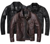 Vintage marrón rojo chaqueta de cuero genuino hombres 100% cuero de vaca chaquetas de cuero Natural hombre cuero otoño ropa abrigo chaqueta de vaca 7XL negro