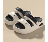 Sandalias y pantuflas de verano de EVA para niños y niñas: zapatos de playa suaves y ligeros. 22-23 rojo rosa