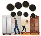 4 piezas de deslizadores redondos para muebles, alfombras, pisos de madera dura, reutilizables, resistentes, para sofás, camas, mesas, escritorios, protectores de suelo, almohadillas móviles 3.5inch albaricoque