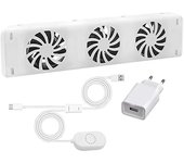 Radiador doméstico de 3 ventiladores, ventilador de refrigeración inteligente magnético, ventilador de chimenea, radiador inteligente, conjunto de extensión de refuerzo de radiador para el hogar