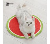 Meowxianer - Rascador de sandía para gatos y juego de juguetes para gatos con tapete de cáñamo