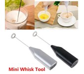 Espumador de cocina para el hogar, espumador de leche eléctrico de acero inoxidable, batidor de huevos, batidora para pasteles, agitador de café negro