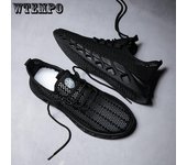 Zapatos informales ligeros para hombre, zapatillas informales transpirables sin cordones, zapatos planos antideslizantes para caminar al aire libre 39 blanco