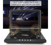 9,8 pulgadas 16:9 pantalla ancha 270 grados pantalla LCD giratoria hogar coche TV reproductor de DVD disco compacto VCD portátil US Plug negro
