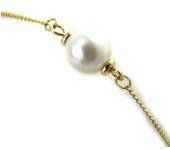 Les Trésors De Lily [M6670] - Pulsera chapada en oro 'Perla' oro blanco - 8 mm oro