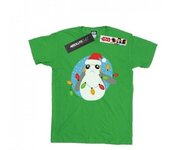 Star Wars Boys The Last Jedi Porg Christmas Lights T-Shirt 9-11 Years blanco