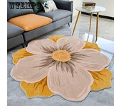 Alfombra con forma de flor para dormitorio, mesita de noche, sala de estar, mesa de café, lavable a máquina Diameter 60cm