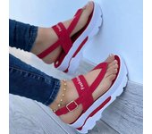 Sandalias de plataforma para mujer, zapatos de cuña de verano, sandalias de plataforma para mujer, sandalias de lujo para verano 35 negro