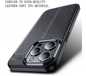 Funda de cuero de lujo similar al teléfono para iPhone 15 14 13 12 Pro Max Plus Samsung S22 23 24 con protección de lente cubierta a prueba de golpes For iPhone 13 Mini negro