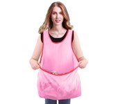 Delantal de secado de ropa, delantal de jardinería para mujer, delantal de lavandería con bolsillo, organizador de ropa portátil impermeable para secar color rosa