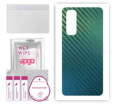 Adhesivo protector trasero apgo compatible con Oppo Reno 4 Pro CPH2109, lámina de vinilo - Patrón Camaleón de Carbono CAKA1