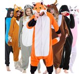 Mono divertido de oso blanco y negro para adultos, pijama Kigurumi de dibujos animados para monos de Halloween, Pijama, disfraz de Cosplay para hombres y mujeres L
