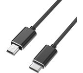 Câble pour Nikon - Phonillico - MINI USB/USB-C - 1 Mètre - Noir - Compatible D610/D700/D750/Df