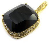 Les Trésors De Lily [M6996] - Pendentif Plaqué Or 'Sissi' noir oro