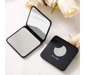 Mini espejo de maquillaje plegable cuadrado, espejos de mano portátiles, espejo de tocador y maquillaje, espejo compacto de doble cara, cosmético de bolsillo moon