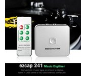 ezcap Digital Audio Música Digitalizador Convertidor 3.5mm RCA Analógico-2-MP3 Blanco EU Plug plata