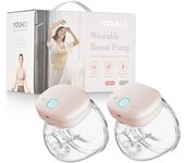 YOUHA Extractor de Leche Portátil Manos Libres Taza de Leche Eléctrica Individual Sin BPA 3 Modos 9 Niveles de Succión 28mm & 1 Set color rosa
