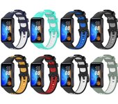 Correa de reloj de repuesto de pulsera bicolor nueva correa de reloj de silicona para Huawei Band 8 blanco/negro