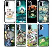 Funda de teléfono con el anime Totoro Miyazaki de Studio Ghibli para Xiaomi Redmi Note 9, 9T, 10, 11, 11E, 8, 7, Poco M3, M4 Pro 5G, color negro Redmi Note 7