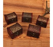 Estuche de madera para exhibir pendientes y pulseras con forma de narciso y loto antiguo 5#