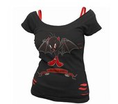 Camiseta de Looney Tunes de Piolín para mujer/dama de Spiral Direct S negro