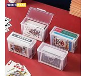 1 caja para naipes, transparente, se pueden colocar dos imágenes de póquer (NO Tarjetas) Regalo de Navidad, Halloween y Acción de Gracias