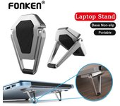 Fonken 2PCS Soporte de computadora portátil plegable de metal Soporte antideslizante universal para Macbook Pro Air Lenovo Notebook Laptops Soporte de montaje Pies plata/negro