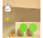 Mesa de ping pong colgante, entrenador visual, pelota de ping pong portátil, juguete de entrenamiento para niños Rabbit