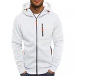 Sudadera con capucha de otoño e invierno para hombre, sudadera con capucha deportiva informal de jacquard, cárdigan, chaqueta con capucha, sudadera con capucha Chaquetas y abrigos (de los hombres) M azul oscuro