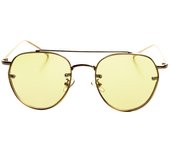 Gafas de sol redondas protección UV 400 HOPE para Hombre-Mujer TU oro