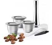 Cápsulas reutilizables para Nespresso, cápsulas reutilizables de acero inoxidable, filtros para café Crema Espresso, cápsulas reutilizables, accesorios para café