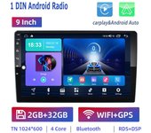 Receptor estéreo Android 2din Radio para coche 9  reproductor Multimedia GPS Universal para VW Nissan Kia Toyota Ford Honda 2 + 32GB 7inch,1+16GB