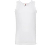 FRUIT OF THE LOOM Camiseta sin mangas deportiva Valueweight para hombre XL blanco