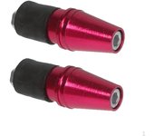 Puños de manillar de 0,8″20 Deslizadores de extremos de manillar Tapones de pesas plata