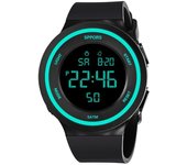 Relojes luminosos para hombre, relojes electrónicos, relojes militares, relojes de pulsera deportivos para exteriores, impermeables, de silicona, relojes de moda negro