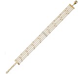 Les Trésors De Lily [P0195] - Pulsera chapada en oro 'Sissi' oro blanco - 18 cm 1,2 cm oro