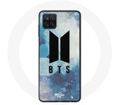 Funda para Samsung Galaxy A12 Bangtan Sonyeondan BTS Logo Fondo Abstracto Gris Azul