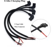 Cable de Interfaz Cable Tipo T Enchufe de Carga Zócalo Enchufe de Carga para Bicicleta Eléctrica Piezas para Triciclo Eléctrico 1