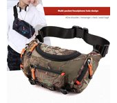 Riñonera multifuncional para exteriores, bolsa de mensajero deportiva para hombre, bolsa de pecho impermeable, riñonera de gran capacidad para ciclismo y montañismo azul oscuro