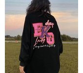 Sudadera con capucha para hombre en primavera y otoño, chaqueta versátil con estampado de letras sueltas y modernas, sudadera con capucha de manga larga para hombre, top informal M negro