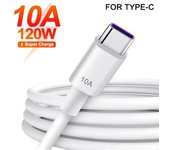 Cable USB tipo C de 120W y 10A, línea de carga súper rápida para Xiaomi, Samsung, Huawei, Honor, Cables USB C de carga rápida, Cable de datos 0.25M