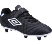 Botas de fútbol de cuero para niños/niños Umbro Speciali Liga 10 UK negro/blanco