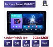 Reproductor multimedia Android para Ford New Transit 2009-2019 con Carplay automático, DSP, IPS, vídeo, WIFI, Bluetooth, navegación GPS, 2 + 32 GB 1+16GB