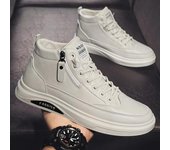 Zapatillas de deporte para hombre, botines negros a la moda de primavera, zapatos planos informales, zapatillas cálidas de invierno, botas de lujo a prueba de agua para hombre 39 negro