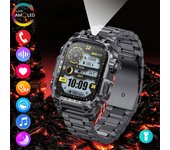 SACOSDING 2024 Reloj inteligente para hombre, reloj inteligente con batería de 650 mAh, rastreador de actividad física digital, AOD, llamadas Bluetooth, relojes deportivos a prueba de agua