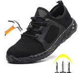 Zapatos de seguridad para hombre, nuevos zapatos de protección con punta de acero para hombre, botas de trabajo para hombre, botas de seguridad, zapatos de trabajo para hombre, zapatillas de trabajo a prueba de pinchazos 40 verde